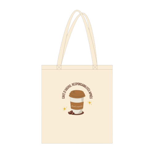 Café d'abord – création personnalisée MyEcoTote.