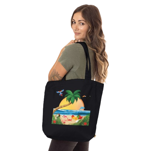 Paradis Tropical – création personnalisée MyEcoTote.