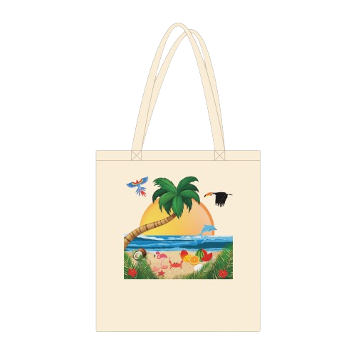 Paradis Tropical – création personnalisée MyEcoTote.