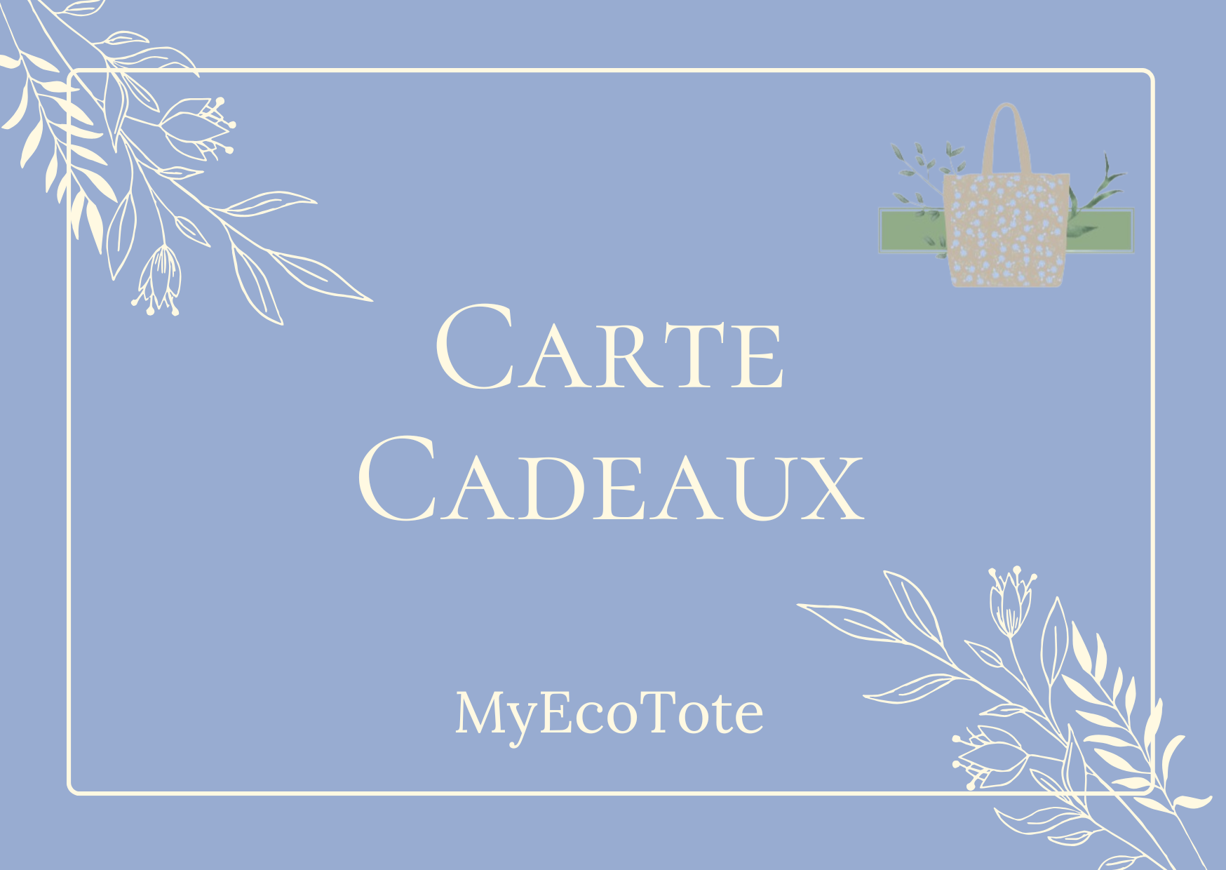 Carte Cadeau – création personnalisée MyEcoTote.